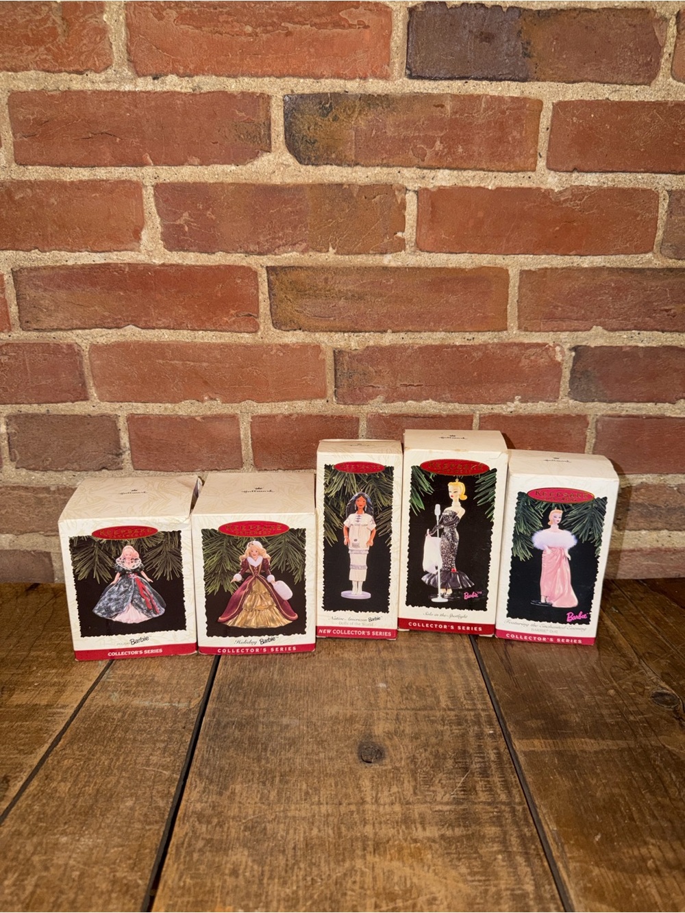 Lot of 5 Hallmark Keepsake Barbie Collector's Series Christmas Ornaments